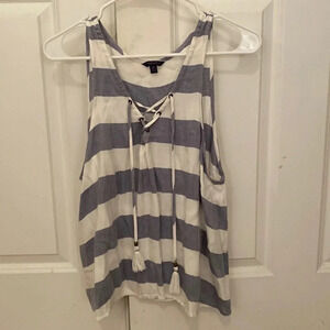 AéRopostale blue and white tank top size large